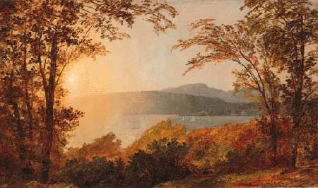 Sunset, Hudson River, Jasper Cropsey